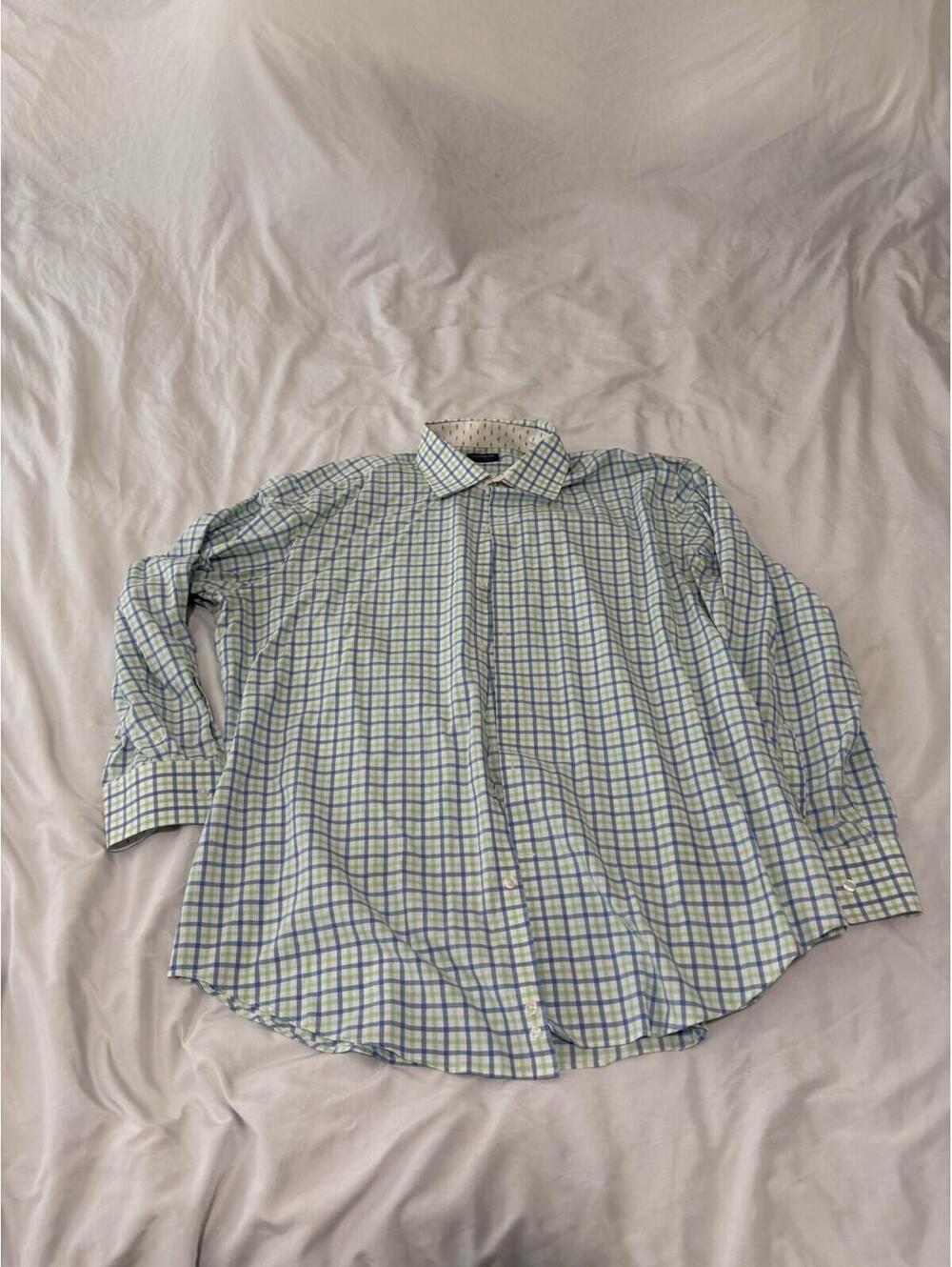 Tailorbyrd Collection Button Down Long Sleeve Shirt Men’s XL Blue Green 160
